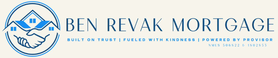 Logo with house and handshake icon, 