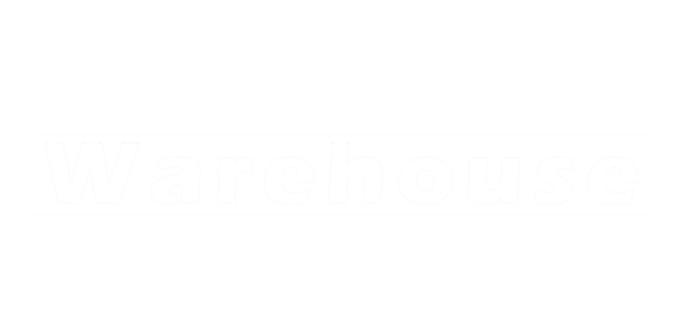 A white background with the words `` big deal mattress warehouse '' written on it.