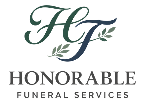 Logo for Honorable Funeral Services featuring the initials
