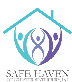 A logo for safe haven of greater waterbury inc.