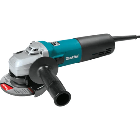 A makita angle grinder is shown on a white background.