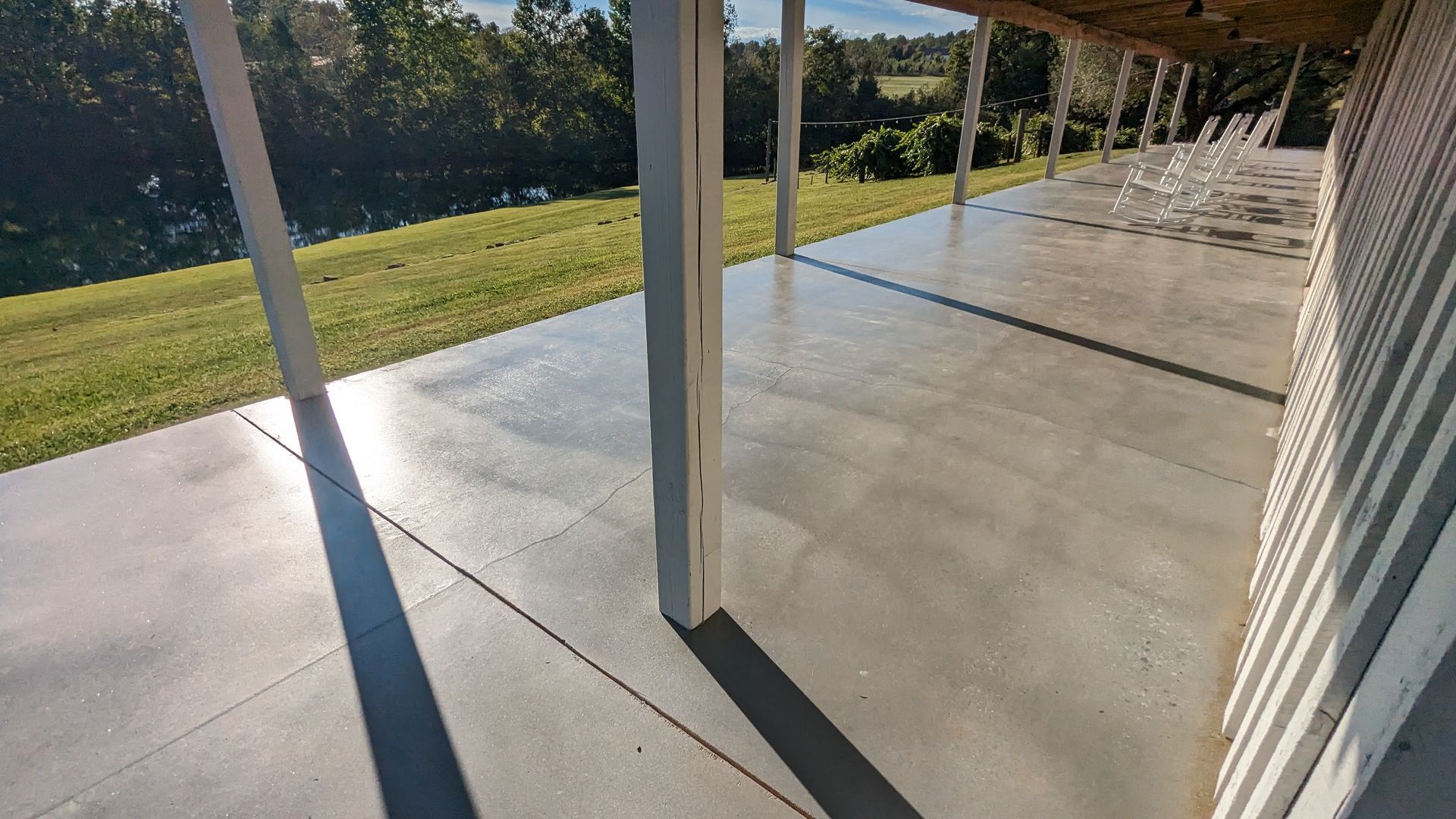 Polished concrete patio