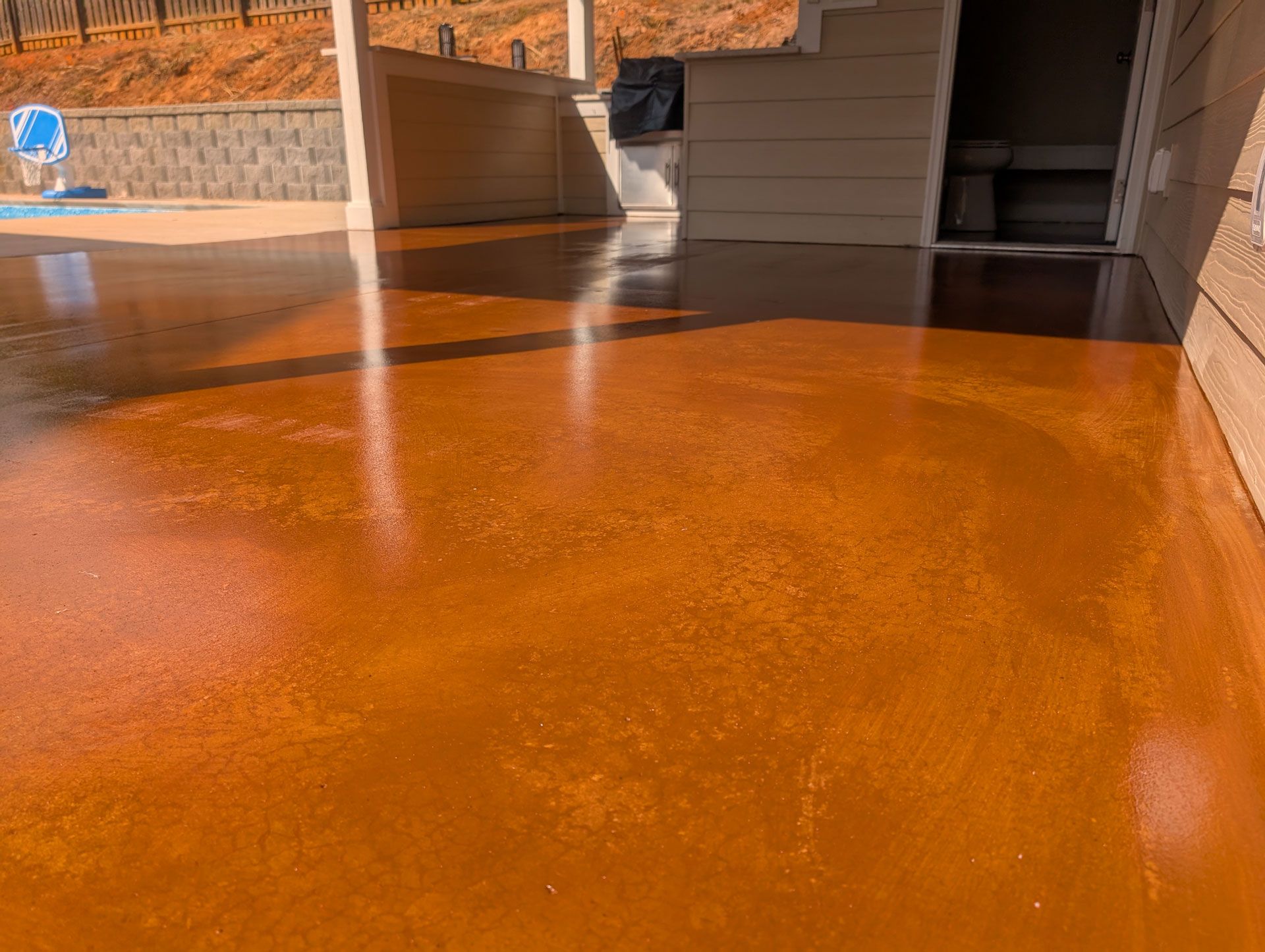 stained concrete patio Greeville SC