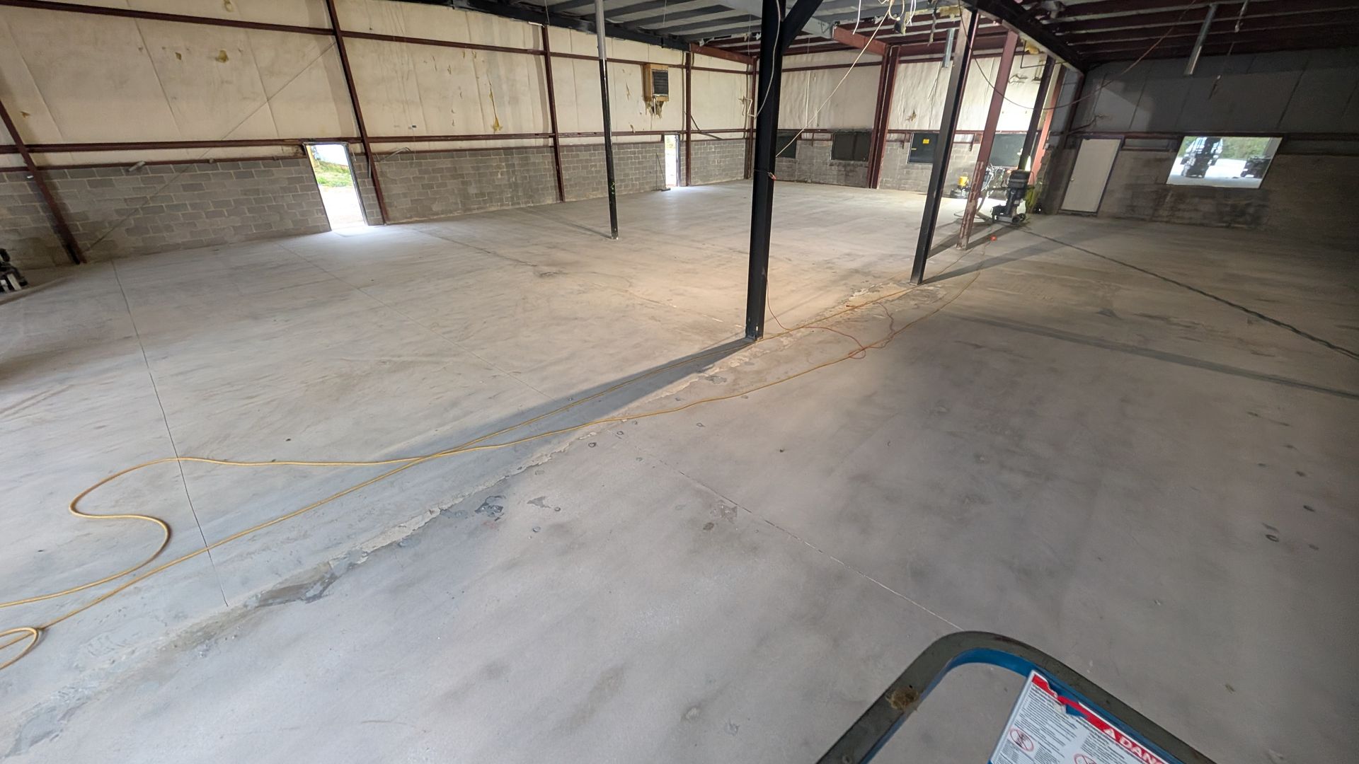 Hone Guard coating over raw slab foundation installed by Zachary Daniel Concrete in Saxon, SC.