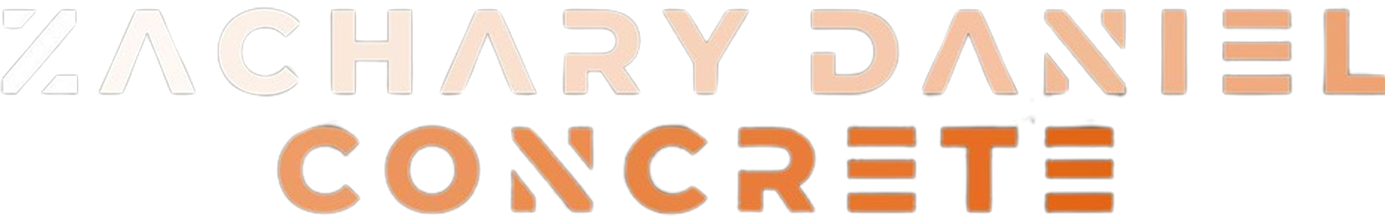 A logo for zachary daniel concrete with a z in a circle