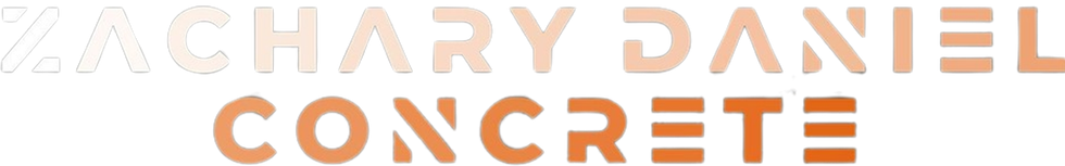 A logo for zachary daniel concrete with a z in a circle