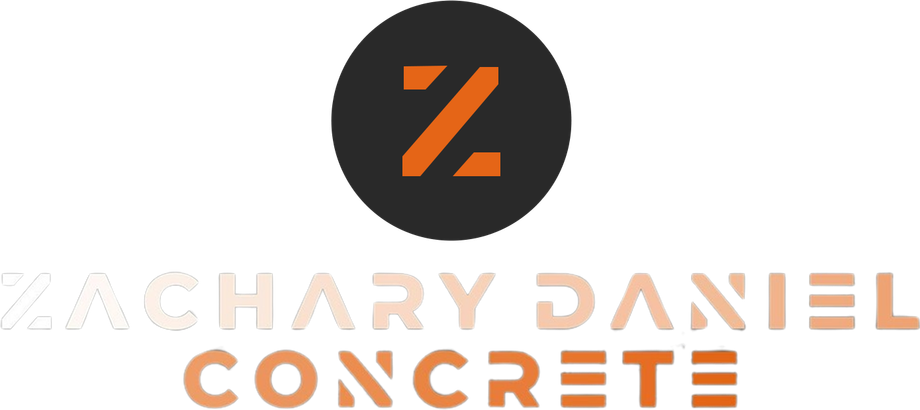 A logo for zachary daniel concrete with a z in a circle