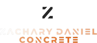 A logo for zachary daniel concrete is shown on a white background.