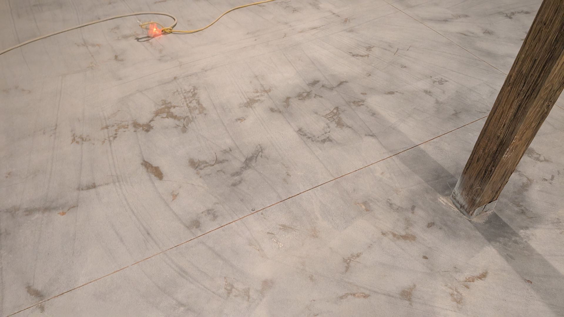 Concrete slab prepped for sealing in basement space installed by Zachary Daniel Concrete in Liberty, SC.