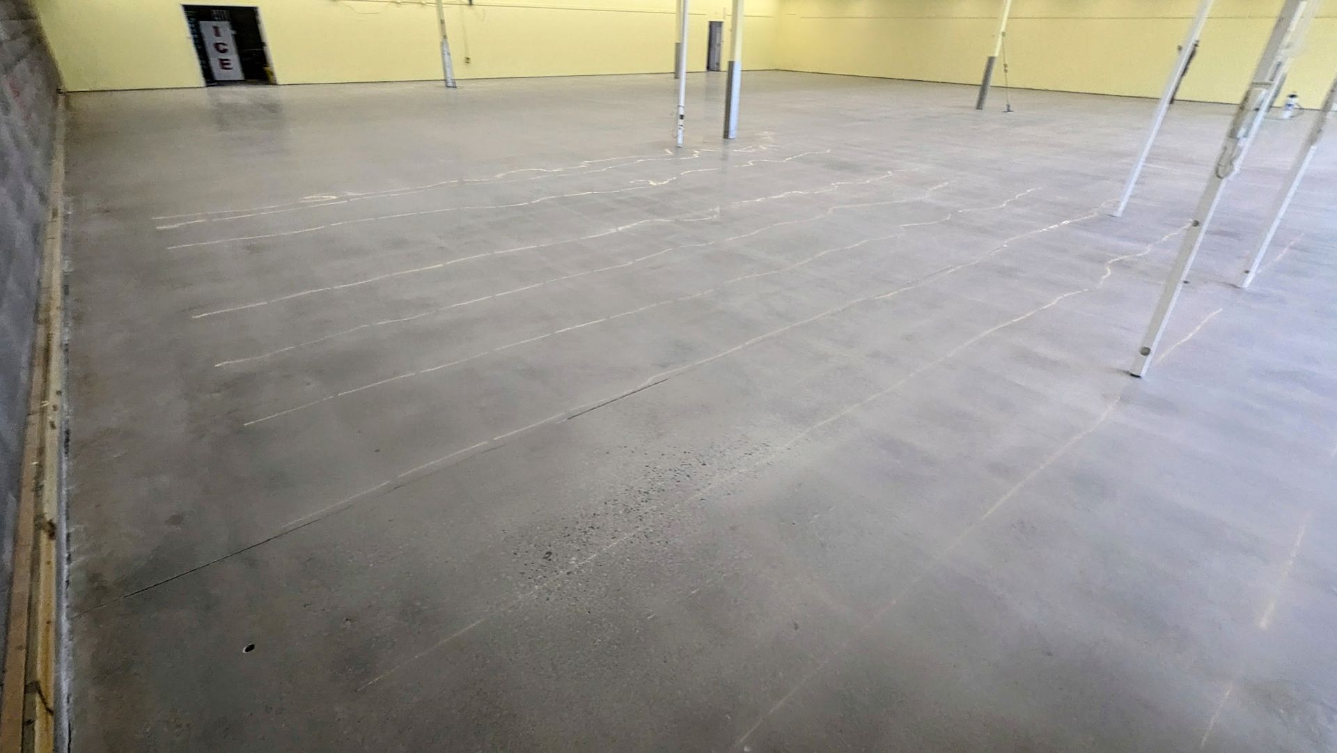 concrete floor in retail building