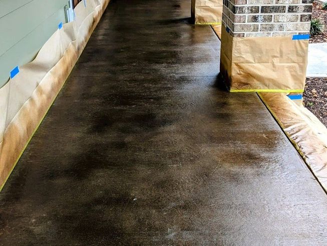 polished and stained concrete floor coatings
