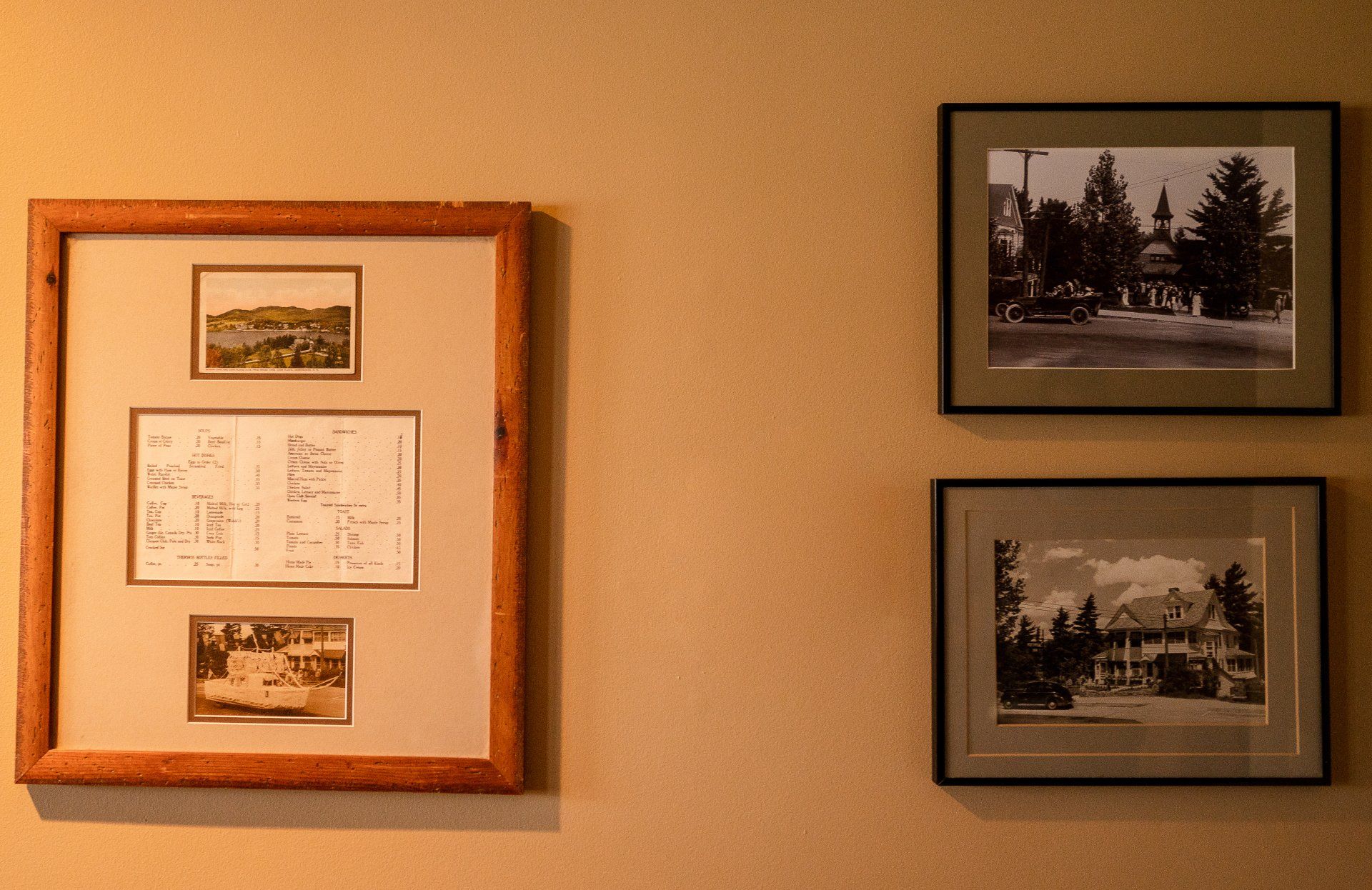 Menu and Photos of the original Northwoods Inn, Lake Placid, New York