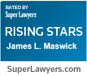 James Maswick Super Lawyer badge recognized as a rising star.