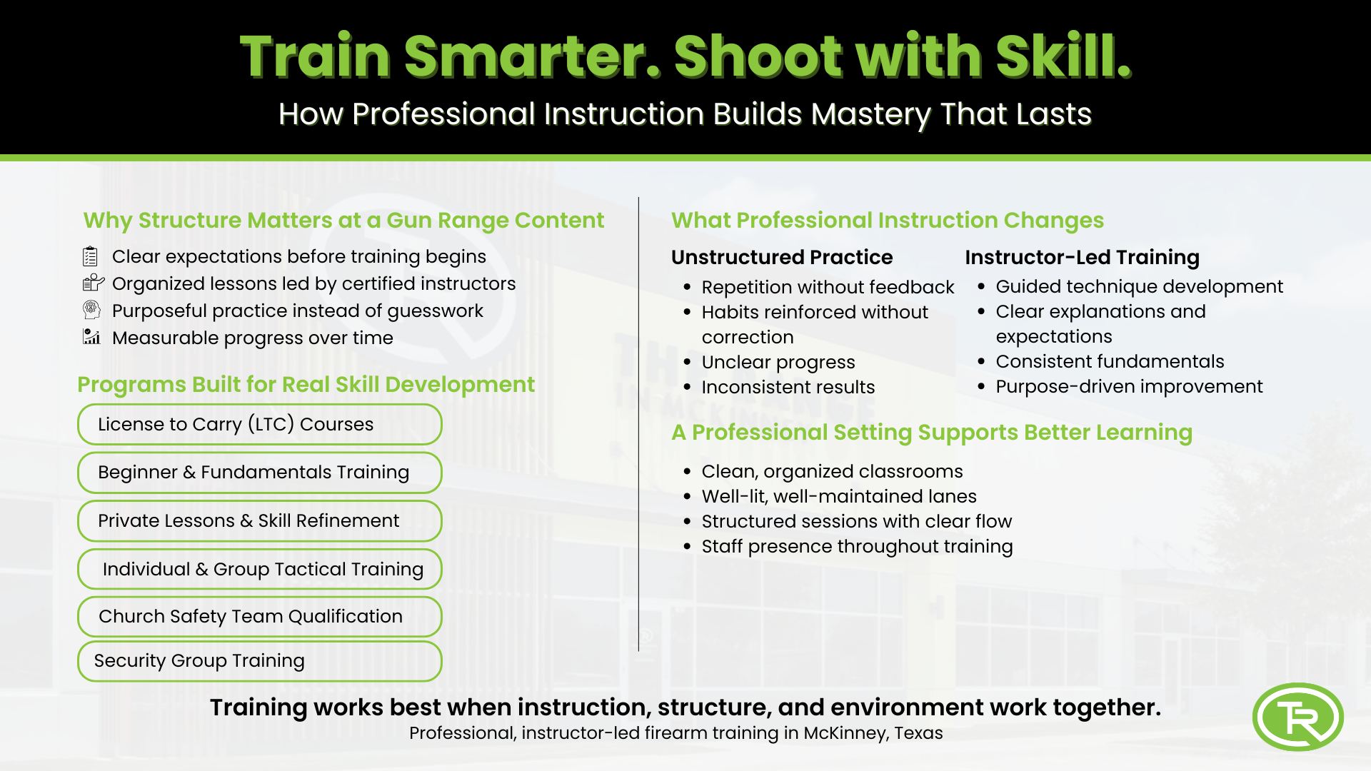 The Only Indoor Gun Range in Town, and the Most Welcoming in North Texas –  The Range McKinney Difference