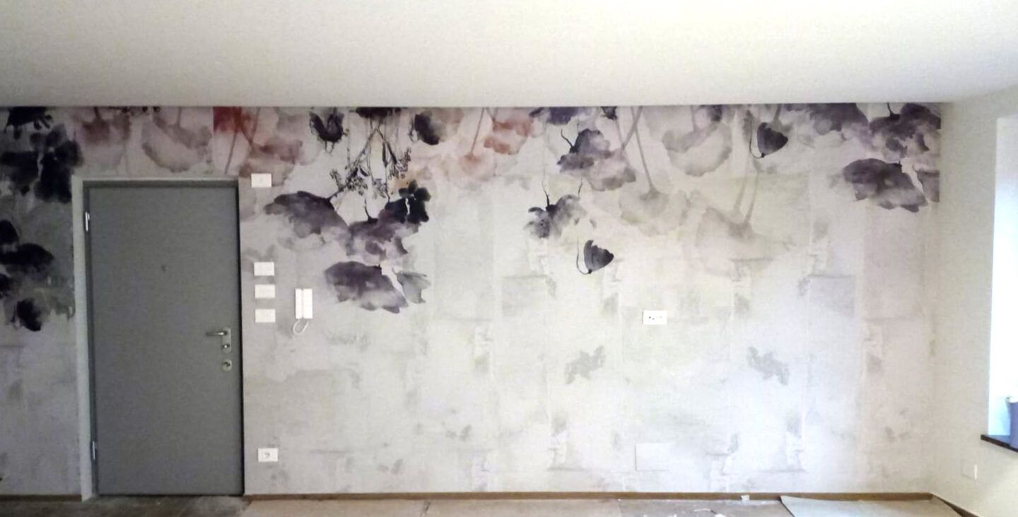 carta-da-parati-fiori-rosa-e-viola