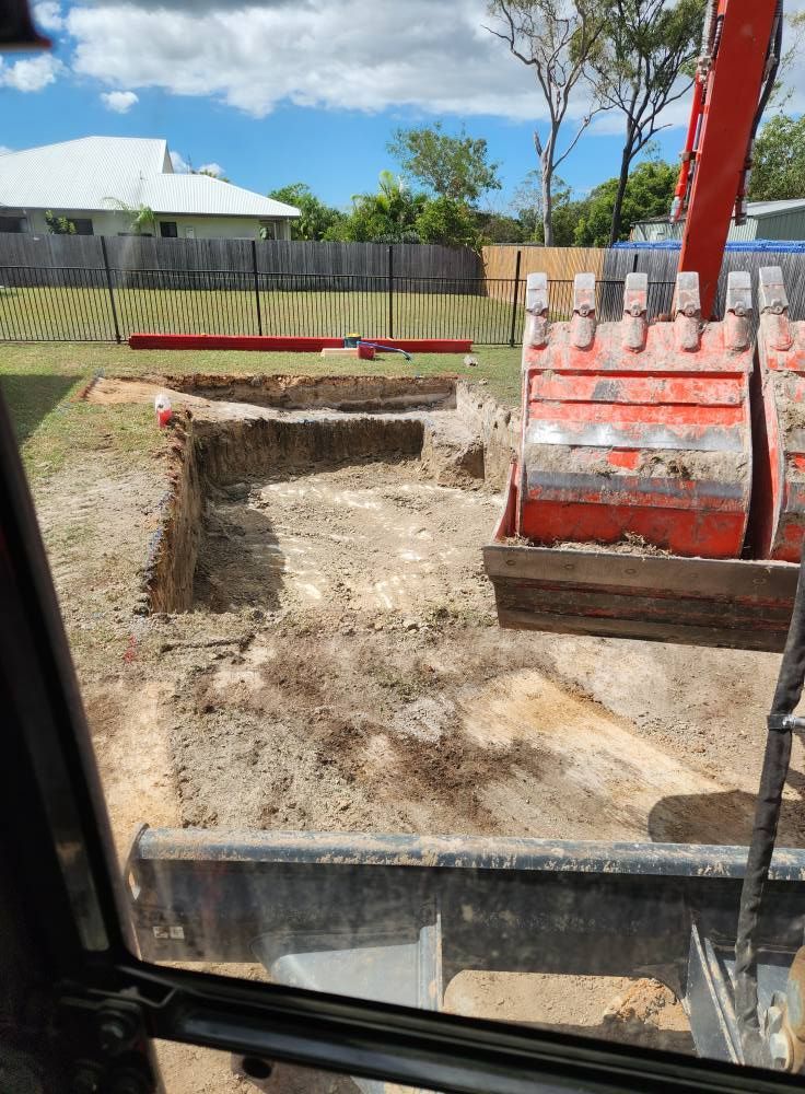 Excavator Digging a Foundation — AGM HIRE NQ in Kirwan, QLD
