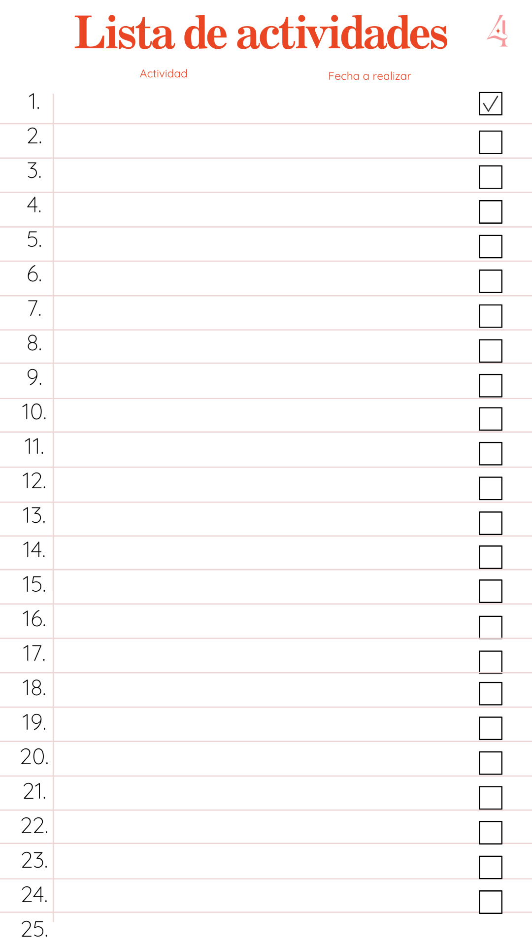 Lista de cincuenta actividades para realizar sola