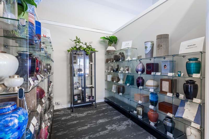 Showrooom Interior view of Affordable Burial & Cremation in Hamilton, CA