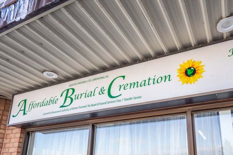 Signage at Affordable Burial & Cremation