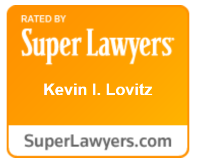 A logo for super lawyers kevin i. lovitz.