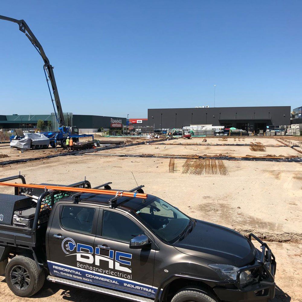 Construction site with a concrete pump truck — One Group Industries Pty Ltd in Bathurst, NSW