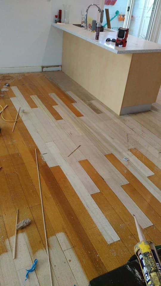 A Kitchen Floor Under Renovation With Unfinished — Finer Floors In Sorell, TAS