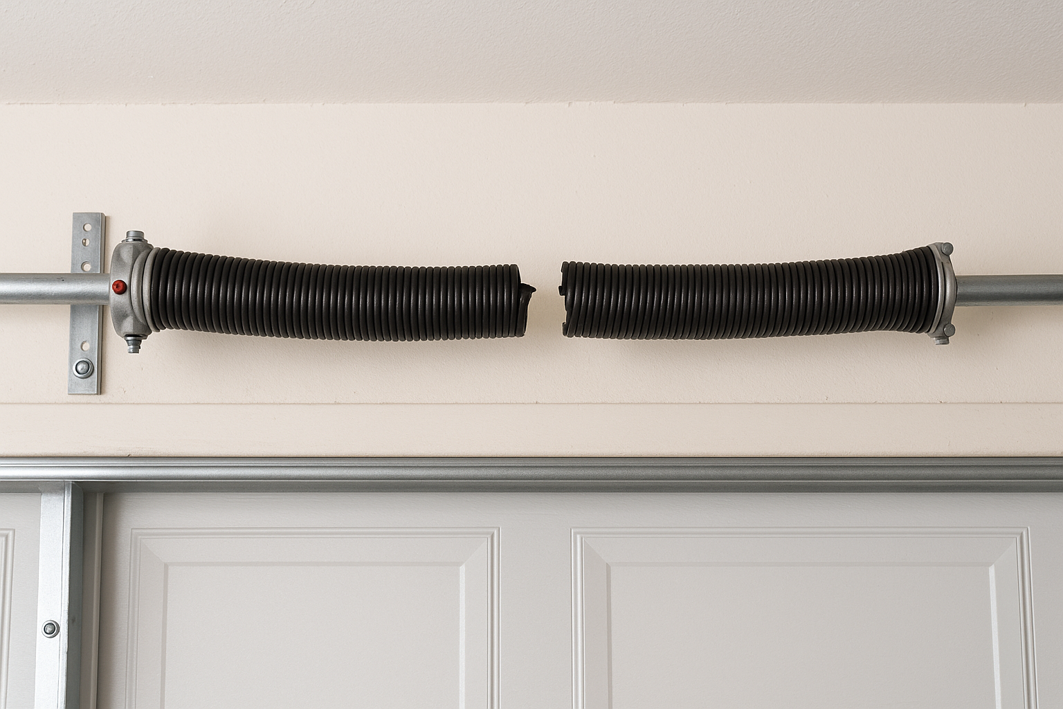 Man boxing, hitting a punching bag in a garage.