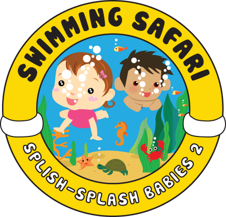 A logo for swimming safari splash splash babies 2