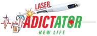 Un logo pour un accro au laser ou une nouvelle vie avec un adictator