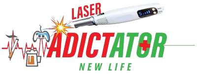 Un logo pour un accro au laser ou une nouvelle vie avec un adictator