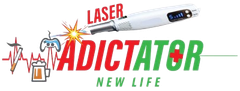 Un logo pour un accro au laser ou une nouvelle vie avec un adictator