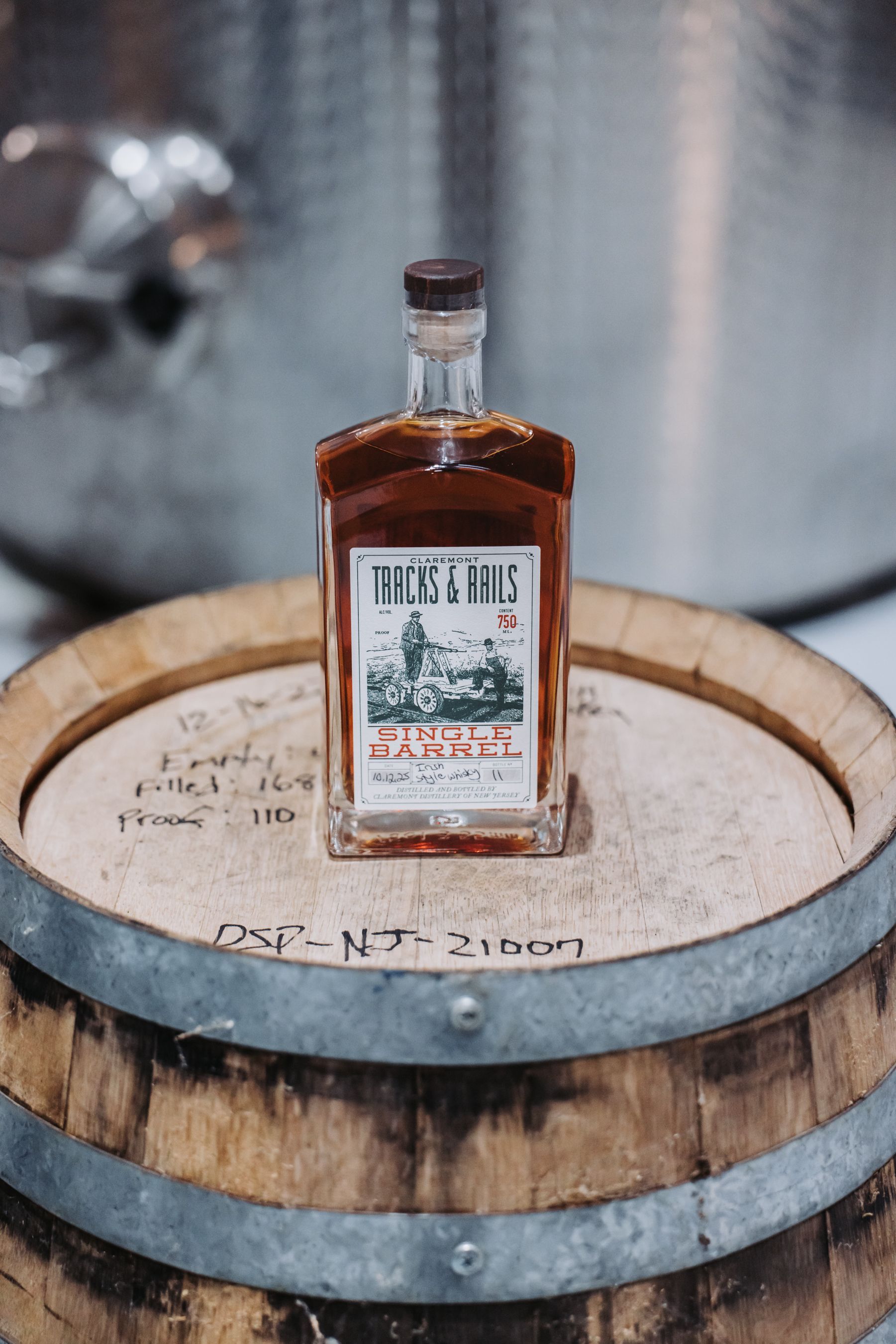 Bottle of whiskey labeled 