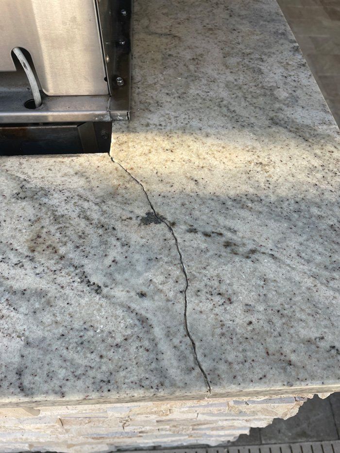 Crack Countertop Before — North Port, FL — The Rock Doctor Inc.