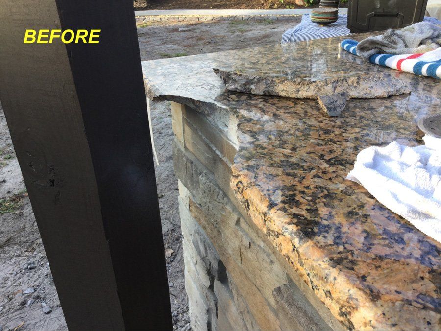Changing Counter Top Before — North Port, FL — The Rock Doctor Inc.