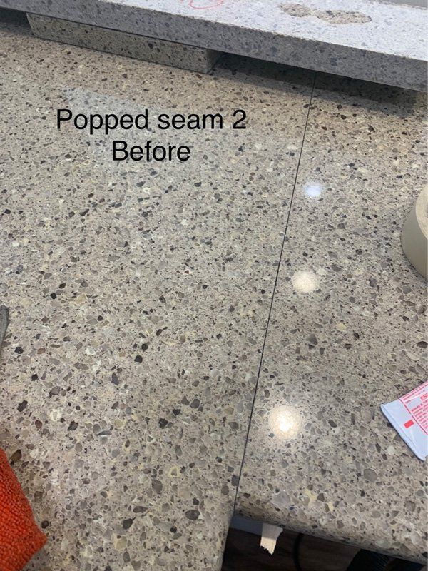 Popped Seam Service Before — North Port, FL — The Rock Doctor Inc.