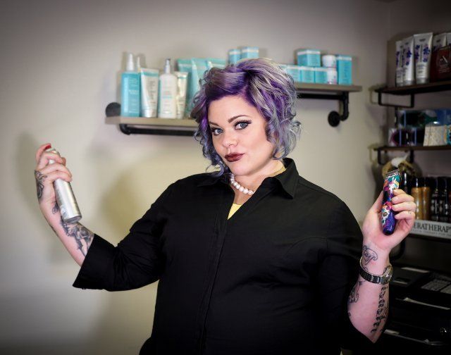 Hair Styling — Stylist in Purple Hair Color in Baton Rouge, LA