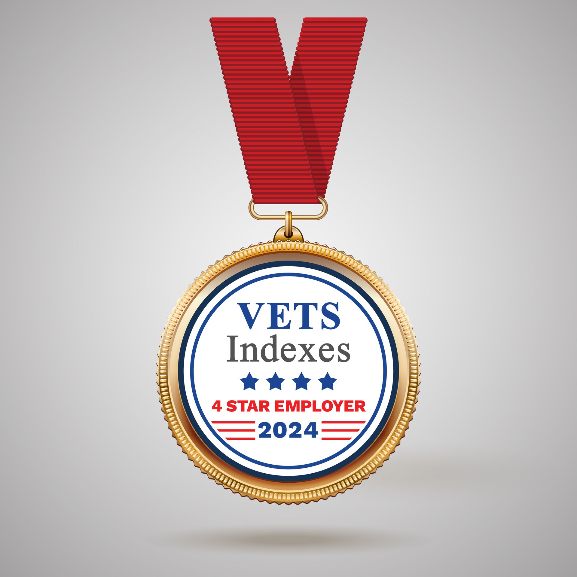A medal that says vets indexes 4 star employer 2024