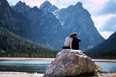 Couple at lake