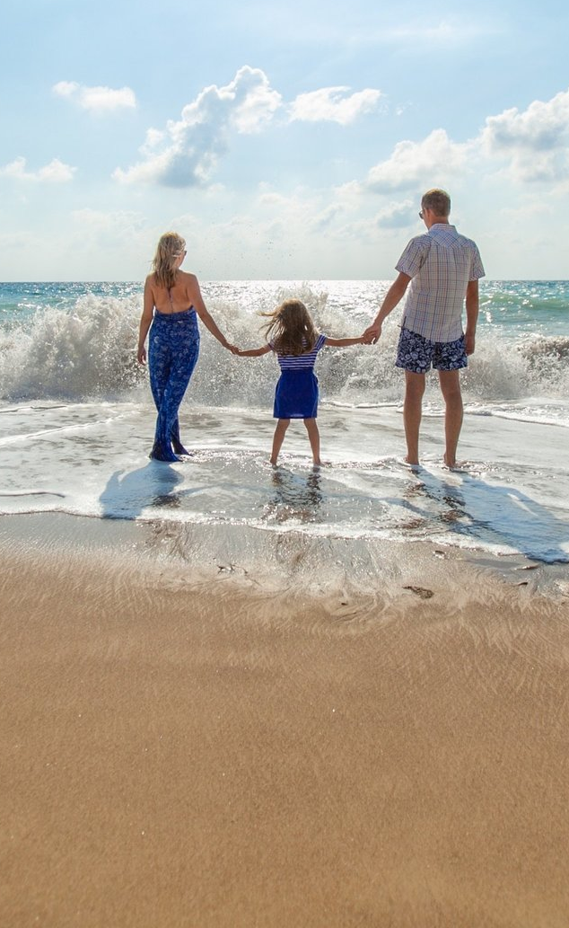 Family at the ocean