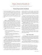 Personal Representative Handbook PDF
