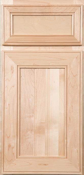 A close up of a wooden cabinet door on a kitchen counter.