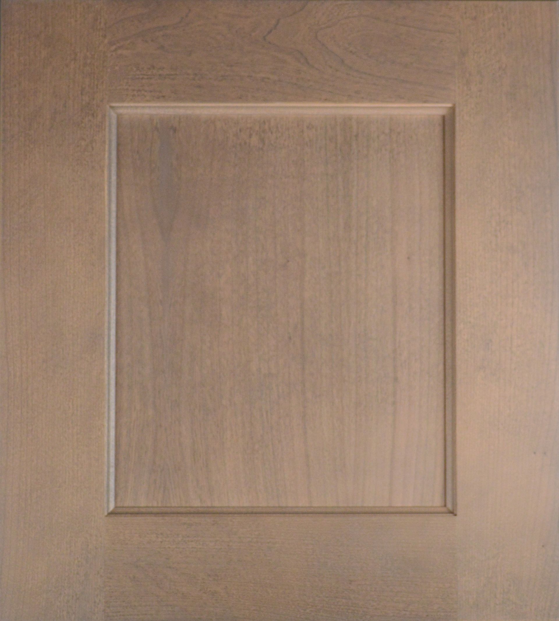 A close up of a wooden door with a square frame.