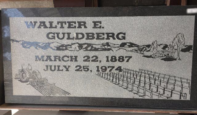 A Single Grave Marker With Black Border — Fresno, CA — Casaccia Art Memorials Inc.