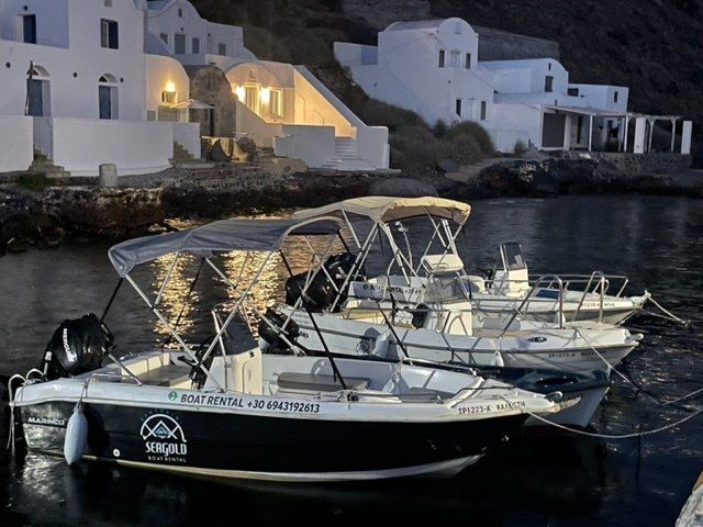 Our boats for rent in Santorini | SEAGOLD
