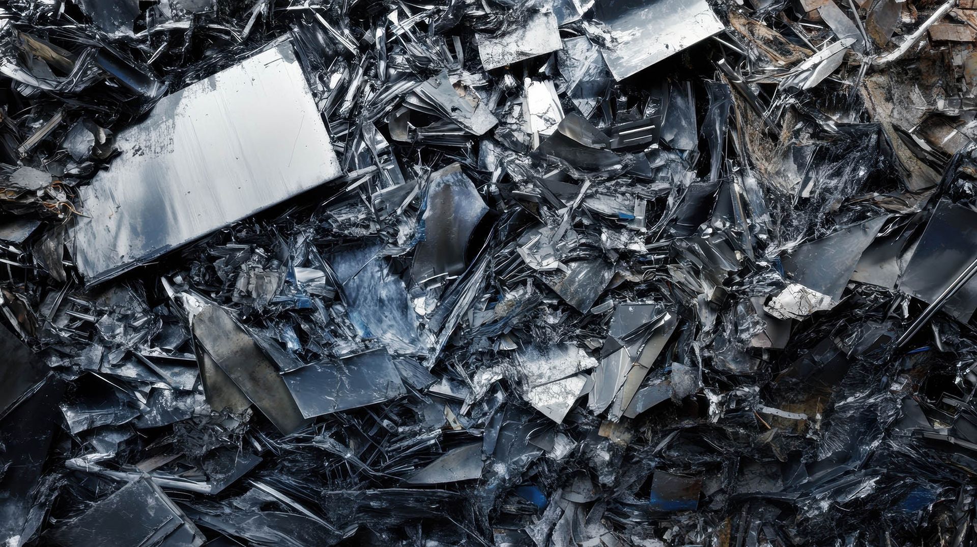 Shredded scrap metal ready for processing through local aluminum recycling services. Shredded scrap metal ready for processing through local aluminum recycling services.