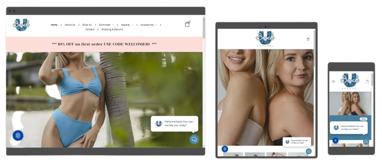 online apparel store website design
