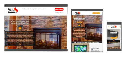 Fireplace Fire Features Website Design