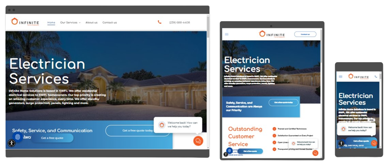 electrician website design