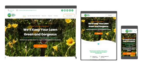 Sprinkler Repair Website Design