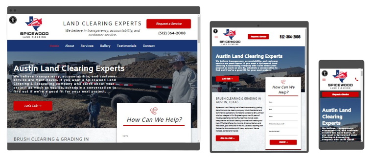 Land Clearing Website Design